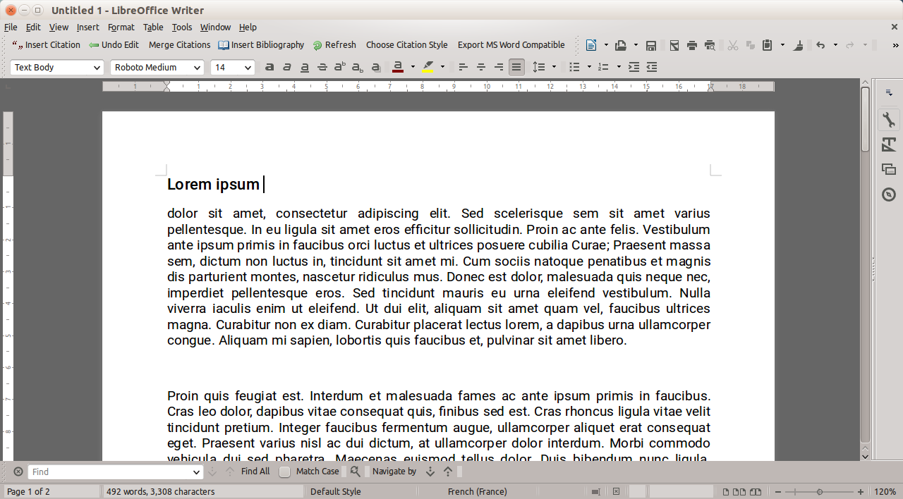 Libreoffice Writer