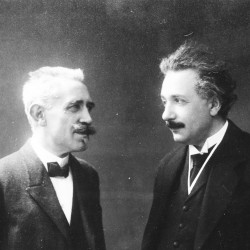 Paul Langevin et Albert Einstein en 1921 (détail). Henri Manuel
