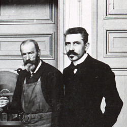 Paul Langevin et ses élèves au Collège de France vers 1909