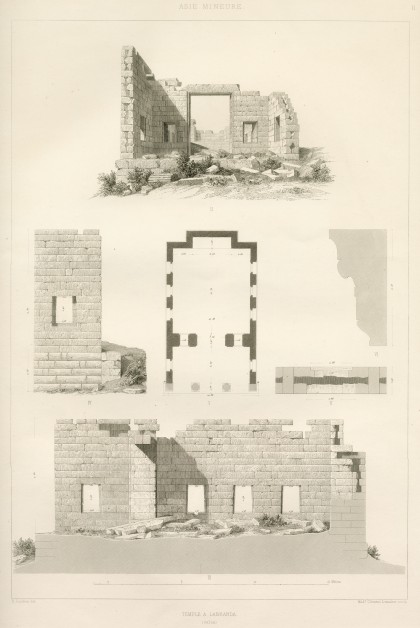 Temple à Labranda, Eugène Landron, 1847