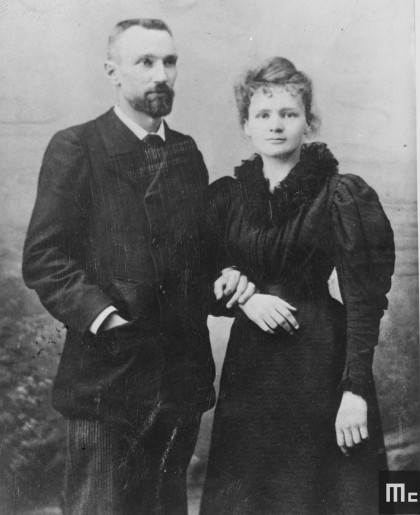 Pierre et Marie Curie en 1895 (Source: Musée Curie ; coll. ACJC)