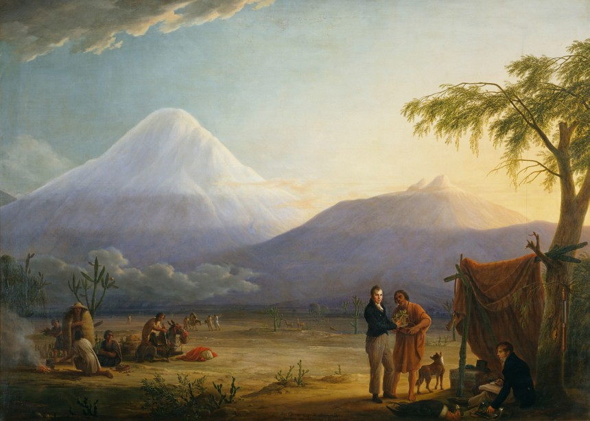 Humboldt et Bonpland au pied du Chimborazo en Equateur
