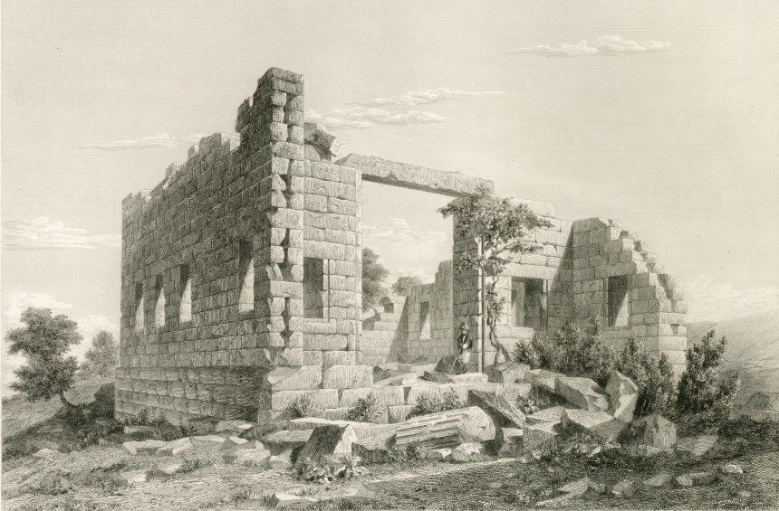 Temple de Jupiter à Labranda, Eugène Landron, 1847