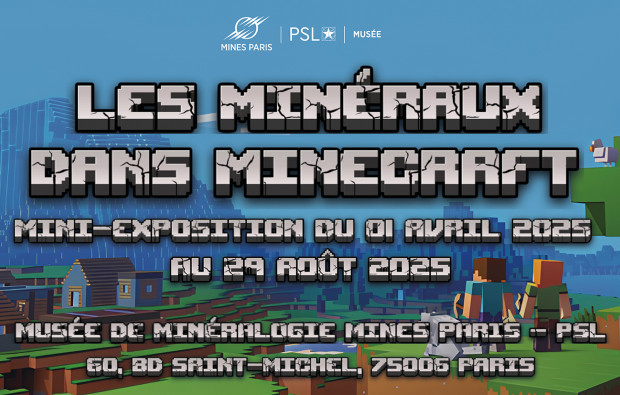 Exposition Minéraux dans Minecraft - Mines PSL