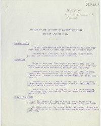 Liste des travaux et publications établie le 26 avril 1923 